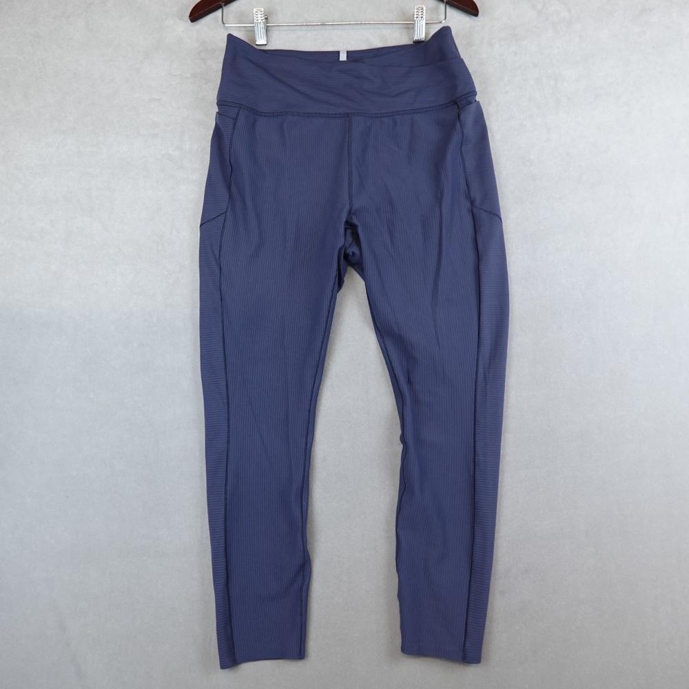 Rhone Ripple Leggings 7/8 Pocket Blue Hue XL 25" Inseam Stretchy High Rise